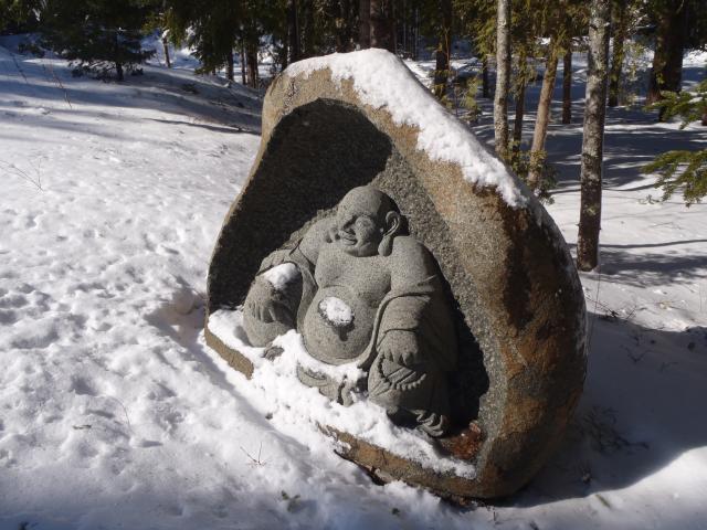 Budda in the snow
